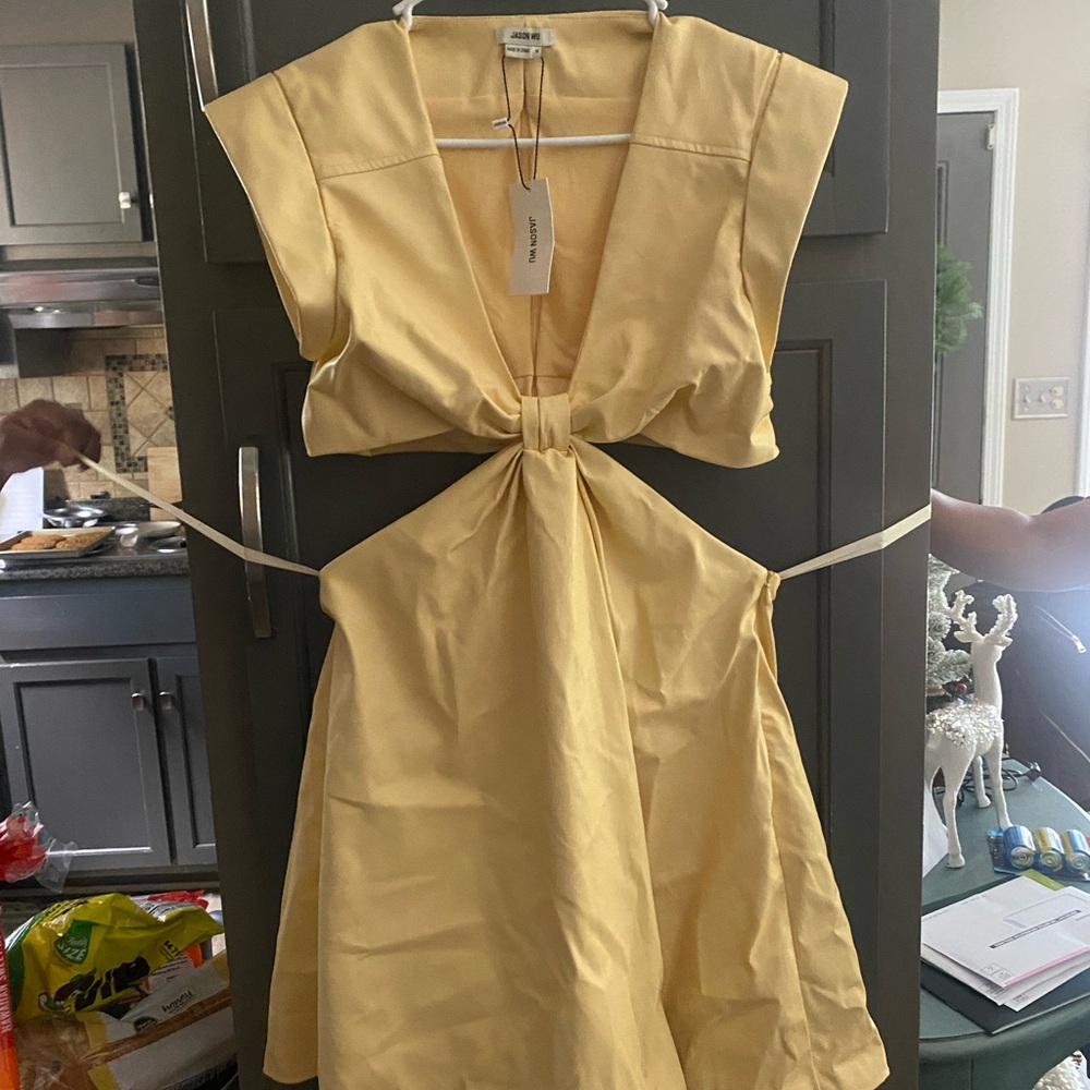 Jason Wu Yellow Vegan Leather  Dress